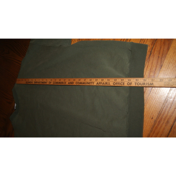 Vintage 90s Starter Faded Dark Green XL Crewneck Sweatshirt Embroider Logo - Picture 7 of 11